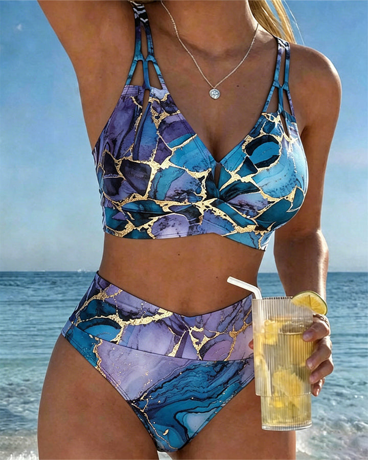 Bikini z dvojimi naramnicami Ombre