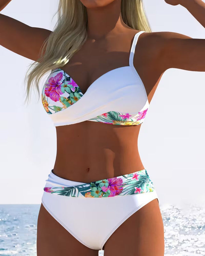 Bikini Bralette Stil s Kontrastnim Tiskom