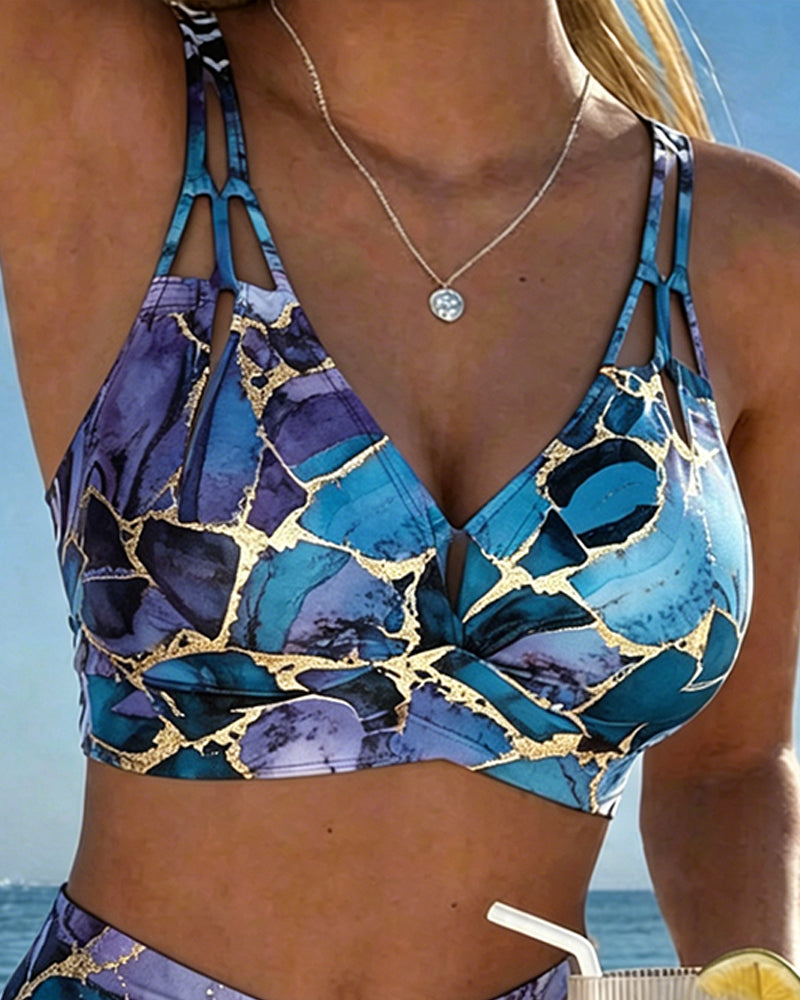 Bikini z dvojimi naramnicami Ombre