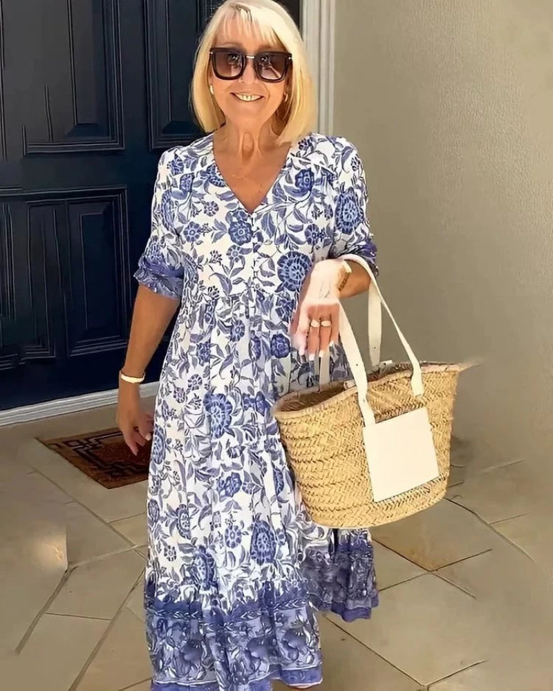 ARIAS - Bohemian V-Neck Dress