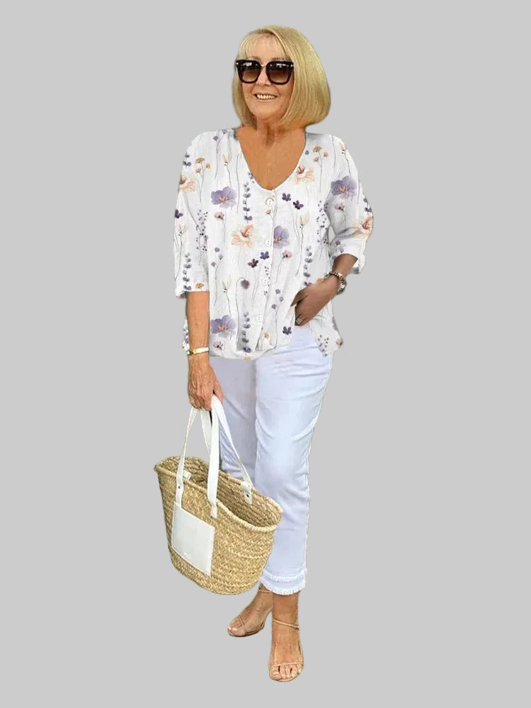 Dorothea - Elegantna cvetlična bluzica za svaki dan