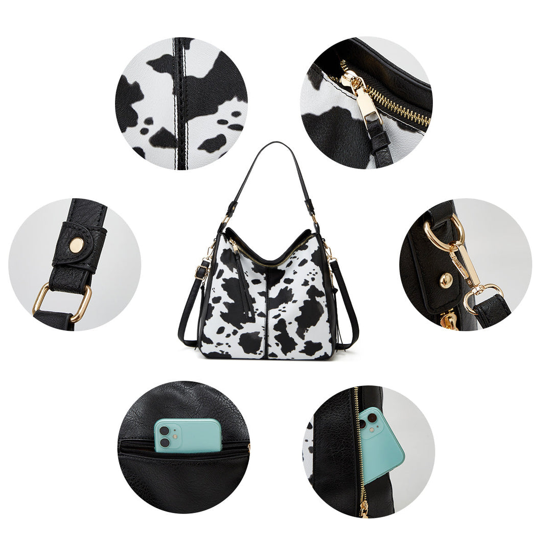 Luksuzni usnjeni set 3-delne hobo torbe