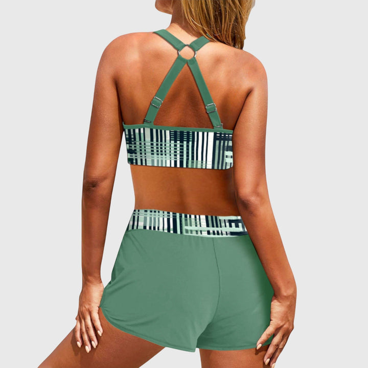 Janelle - Bikini z visokim pasom in rebrasto teksturo