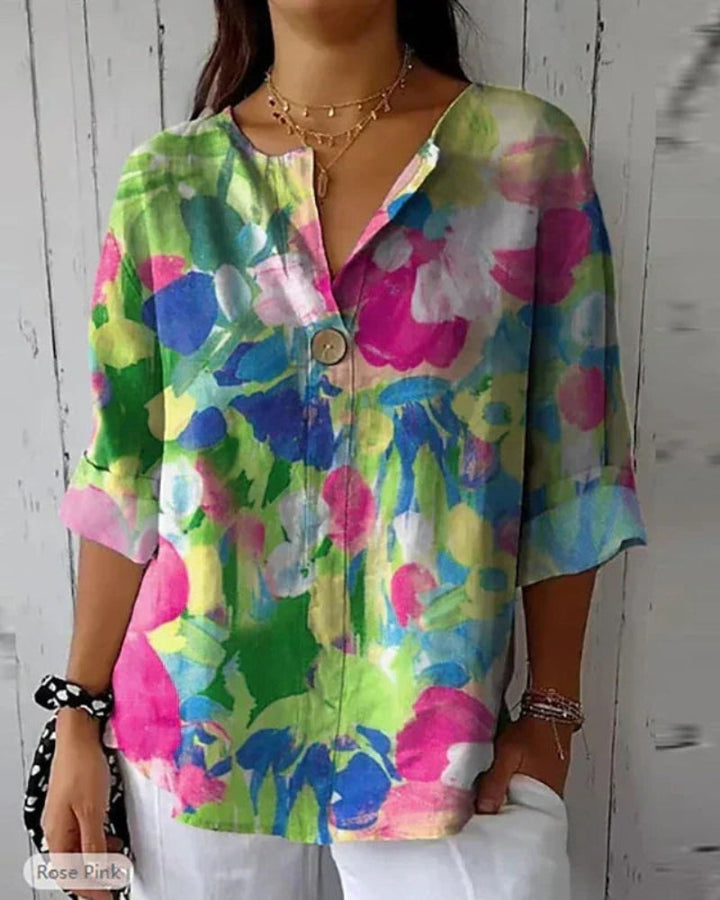 HELEINA - Vintage Cvetlična Bluza