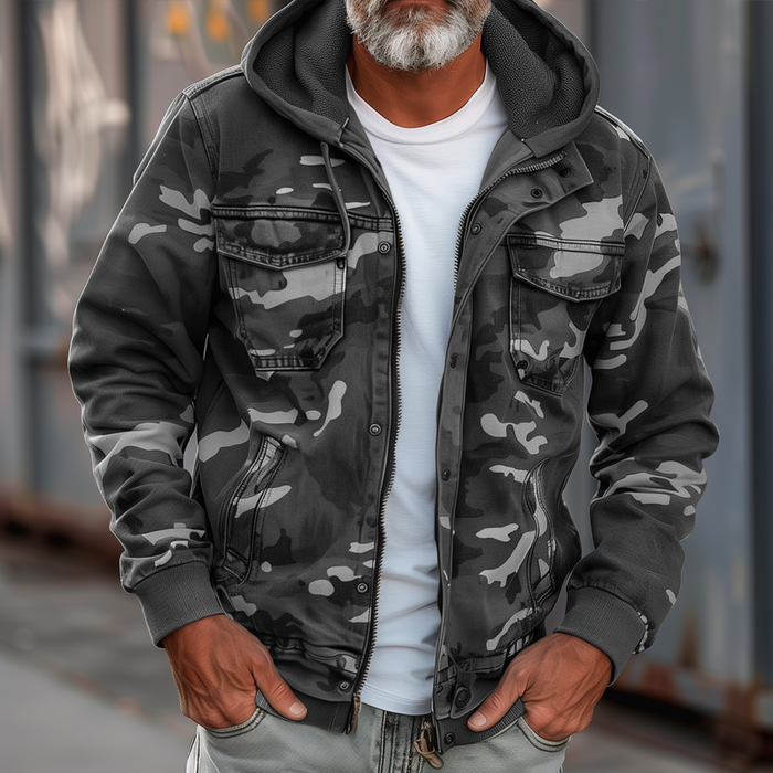 Sam – Camo jakna in mešanica bombaža