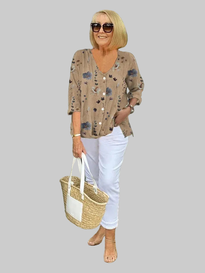 Dorothea - Elegantna cvetlična bluzica za svaki dan