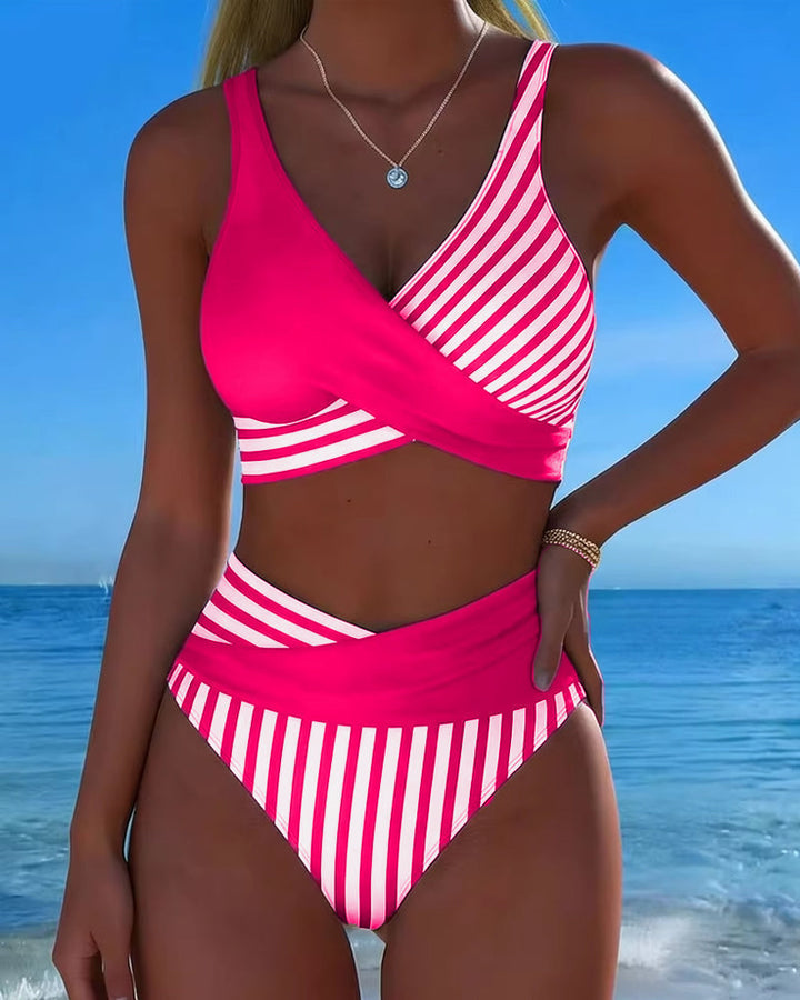 Prirezani Bikini z Črtami