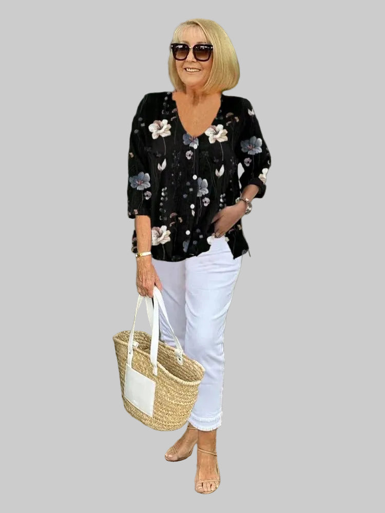 Dorothea - Elegantna cvetlična bluzica za svaki dan