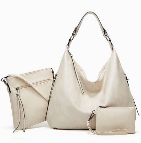 Mekana Slouchy Hobo Torba - 3-delni Set