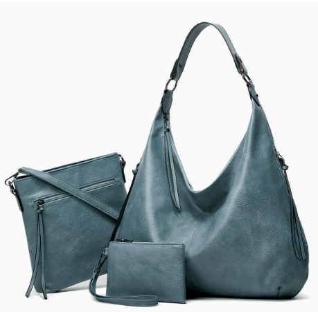 Mekana Slouchy Hobo Torba - 3-delni Set
