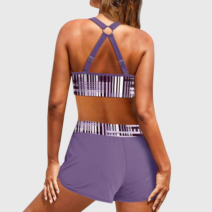 Janelle - Bikini z visokim pasom in rebrasto teksturo