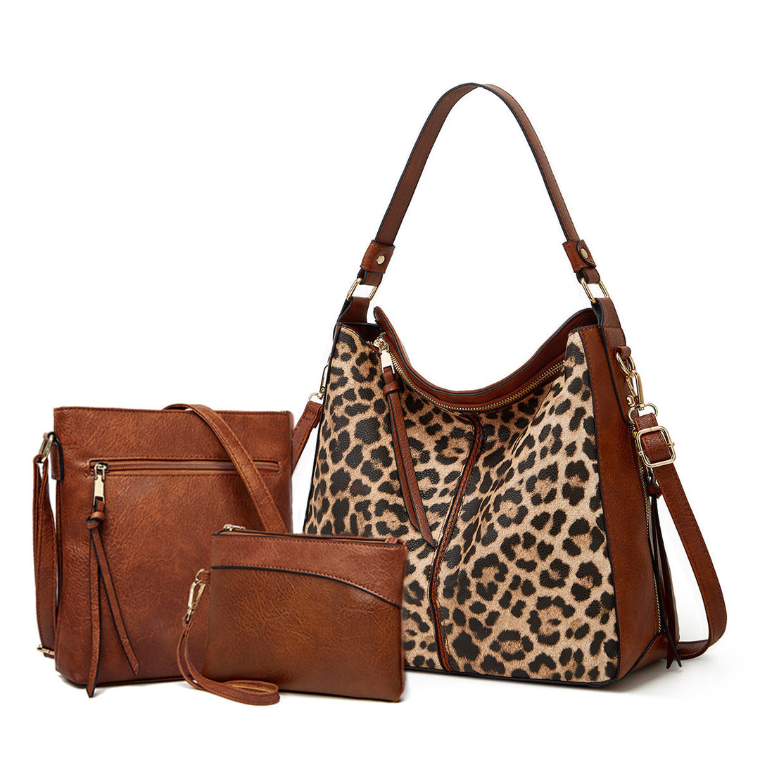 Luksuzni usnjeni set 3-delne hobo torbe