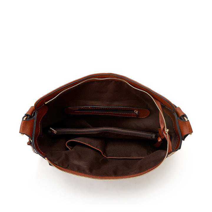 Luksuzni usnjeni set 3-delne hobo torbe