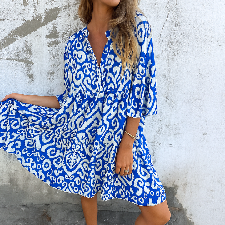 Florella - ELEGANT DRESS WITH V-NECK