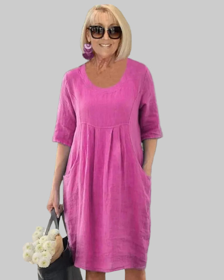 ELARA - UDOBNA OBLEKA S PRAKTIČNIMI ŽEPI
