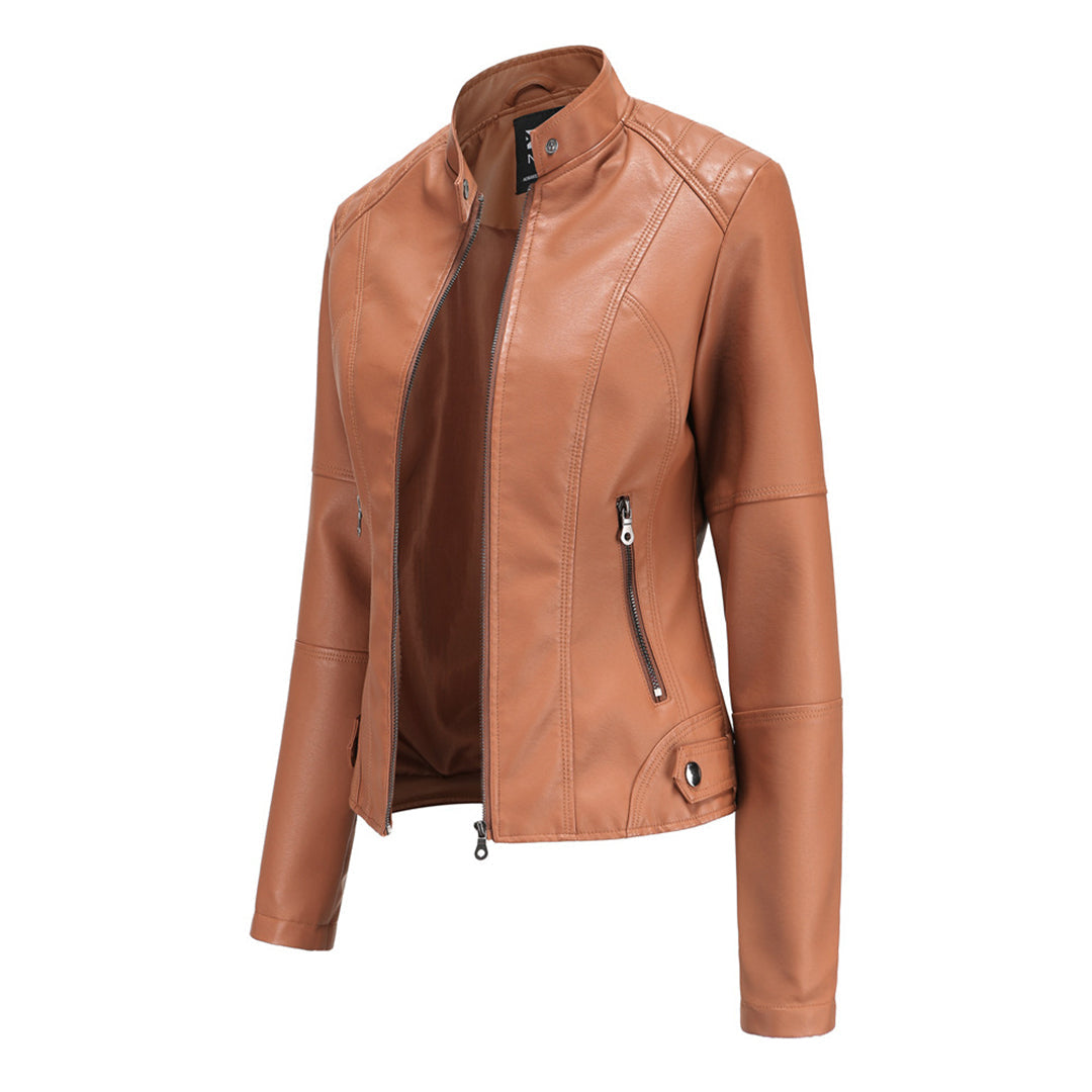 Milena™ - Eleganten usnjeni jopič
