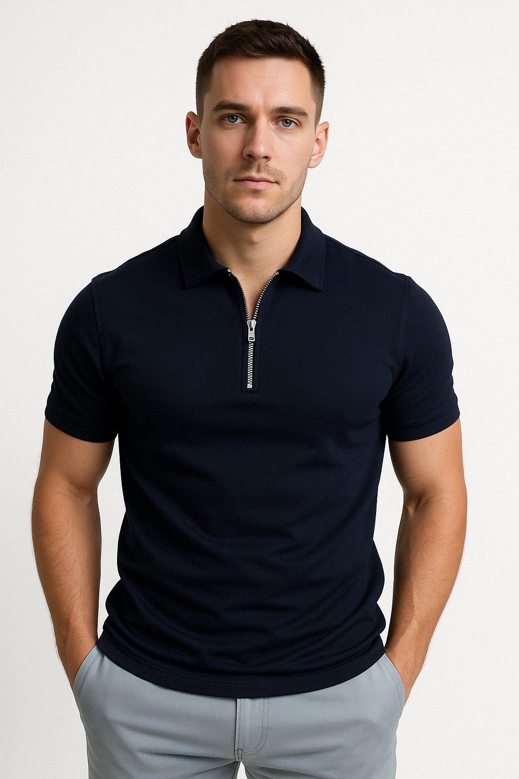 NOVAK | MODERNI POLO S POL ZIPPOM
