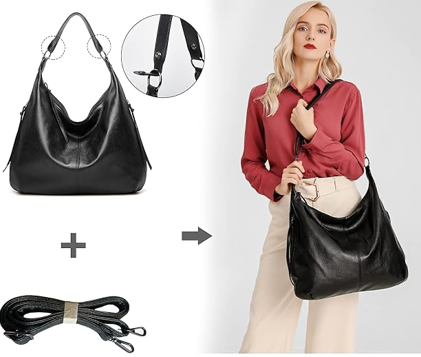 Mekana Slouchy Hobo Torba - 3-delni Set
