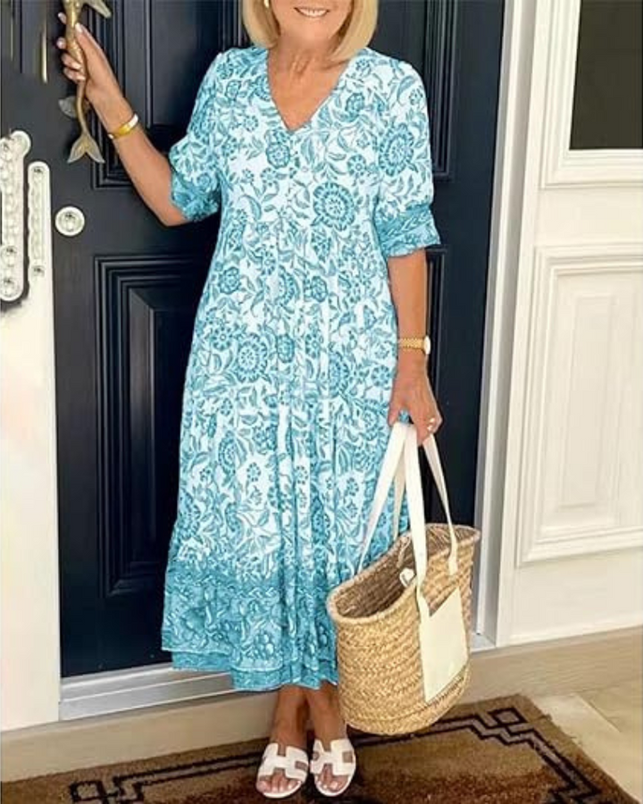ARIAS - Bohemian V-Neck Dress