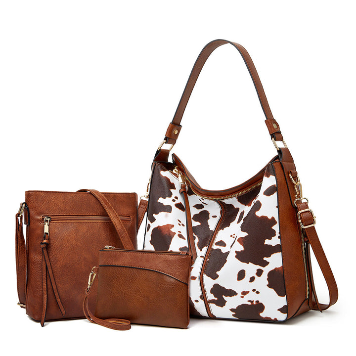 Luksuzni usnjeni set 3-delne hobo torbe
