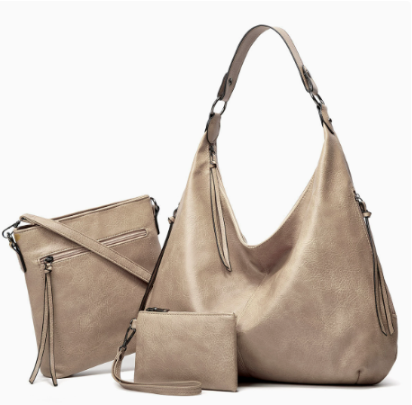 Mekana Slouchy Hobo Torba - 3-delni Set