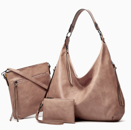 Mekana Slouchy Hobo Torba - 3-delni Set