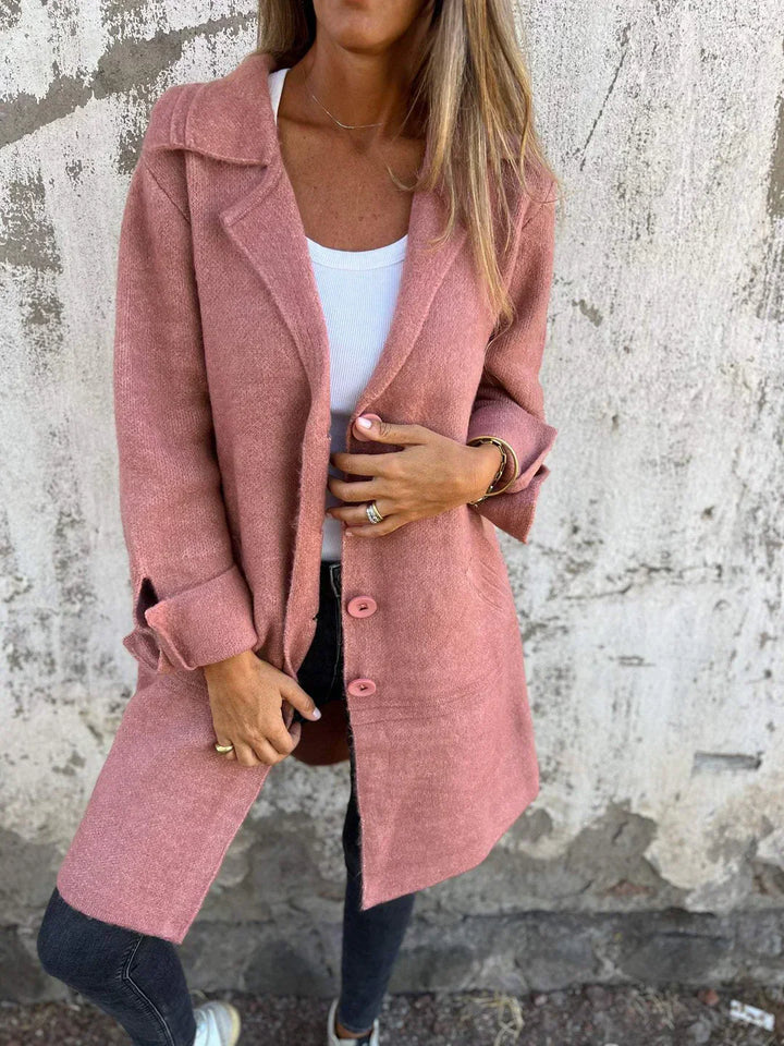 Baylea - Casual Enkelnorč Jas s Volnenim Reverjem
