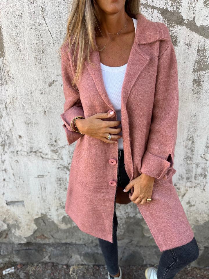 Baylea - Casual Enkelnorč Jas s Volnenim Reverjem