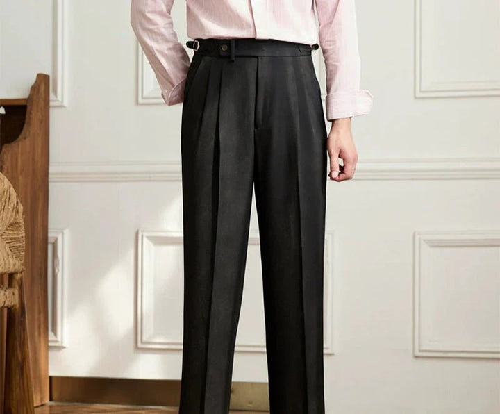 NOVAK | Elegantne široke hlače visoke pasu