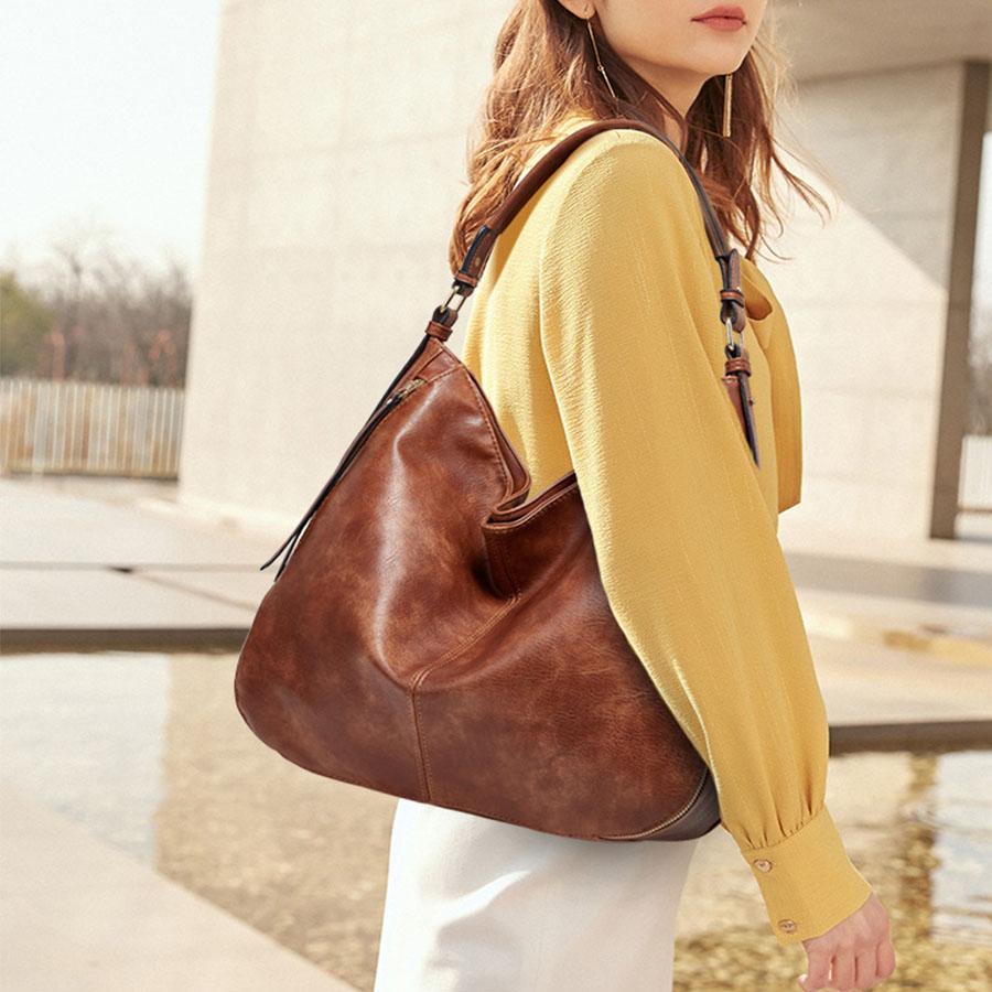 Mekana Slouchy Hobo Torba - 3-delni Set