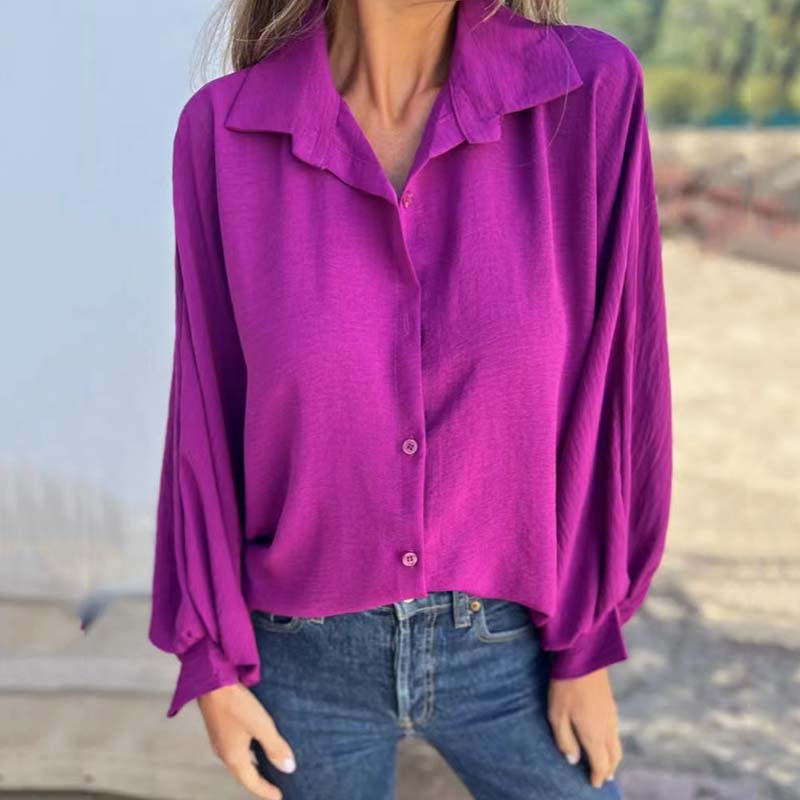 CORNELIA Klasična Bluza z Dolgimi Rokavi